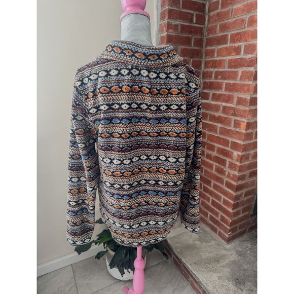 PACSUN Southwestern Aztec Fleece 1/4 Zip Jacket Coat Men's M - Picture 5 of 5